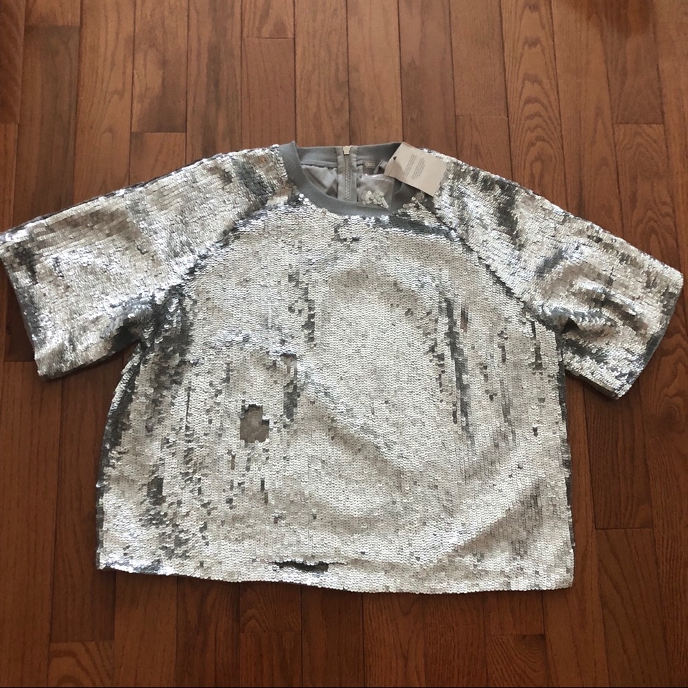 ASOS Silver sequin oversized t-shirt